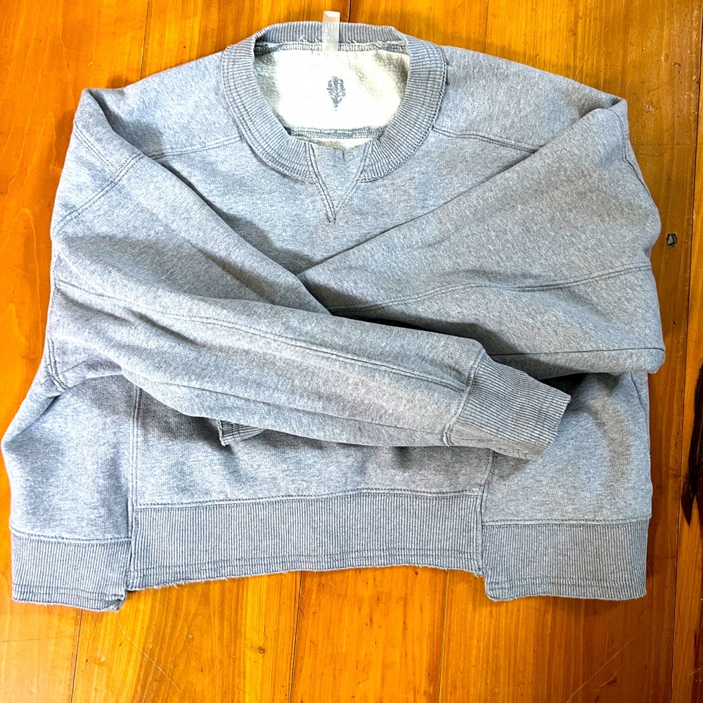 Gray Cropped Sweatshirt